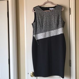 Calvin Klein black sheath dress